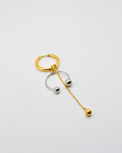 Miniature du produit Mono Boucle d’Oreille en Acier Inoxydable Doré et Argenté #2