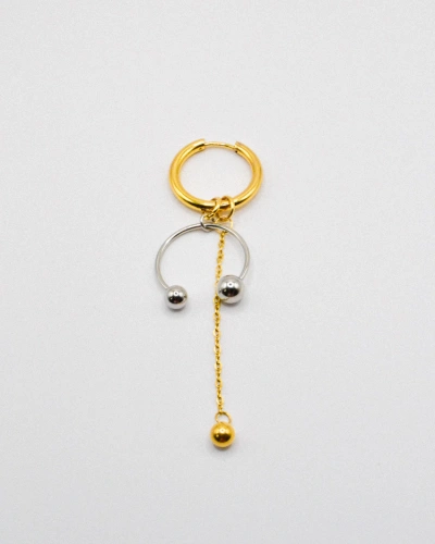 Miniature du produit Mono Boucle d’Oreille en Acier Inoxydable Doré et Argenté #3