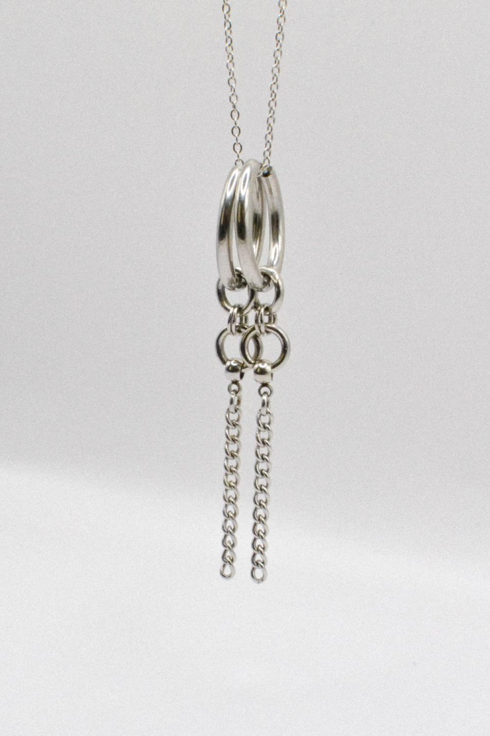 Photo du bijoux :  Boucles d’Oreilles Pendantes en Acier Inoxydable avec Chaînes Argentées #2