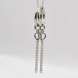 Miniature du produit Boucles d’Oreilles Pendantes en Acier Inoxydable avec Chaînes Argentées #2