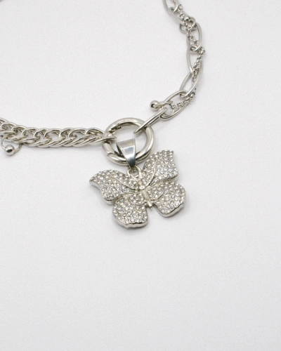 Miniature du produit Collier Papillon Argenté en Acier Inoxydable #9
