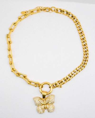 Miniature du produit Collier Papillon Doré en Acier Inoxydable #2