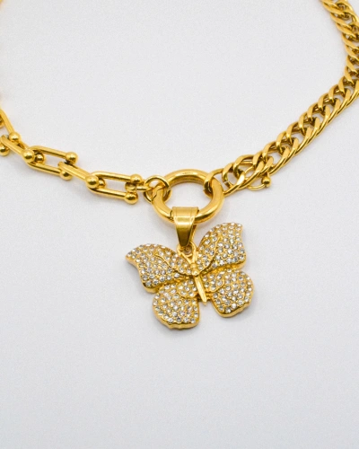 Miniature du produit Collier Papillon Doré en Acier Inoxydable #7