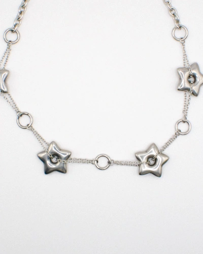 Miniature du produit Collier Ras de Cou Étoiles Argentées #4