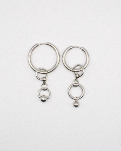 Miniature du produit Boucles d’oreilles “Nova” – AnneauX & Perles en Acier #1