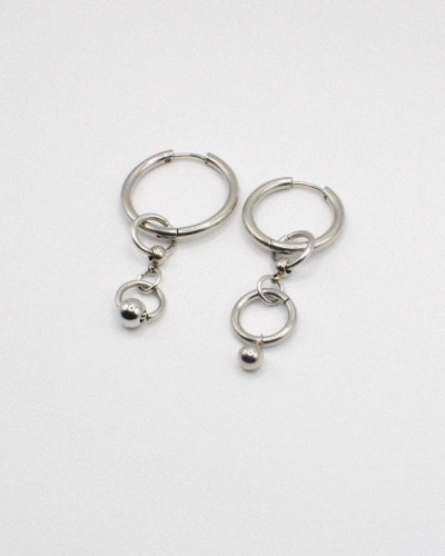 Miniature du produit Boucles d’oreilles “Nova” – AnneauX & Perles en Acier #2