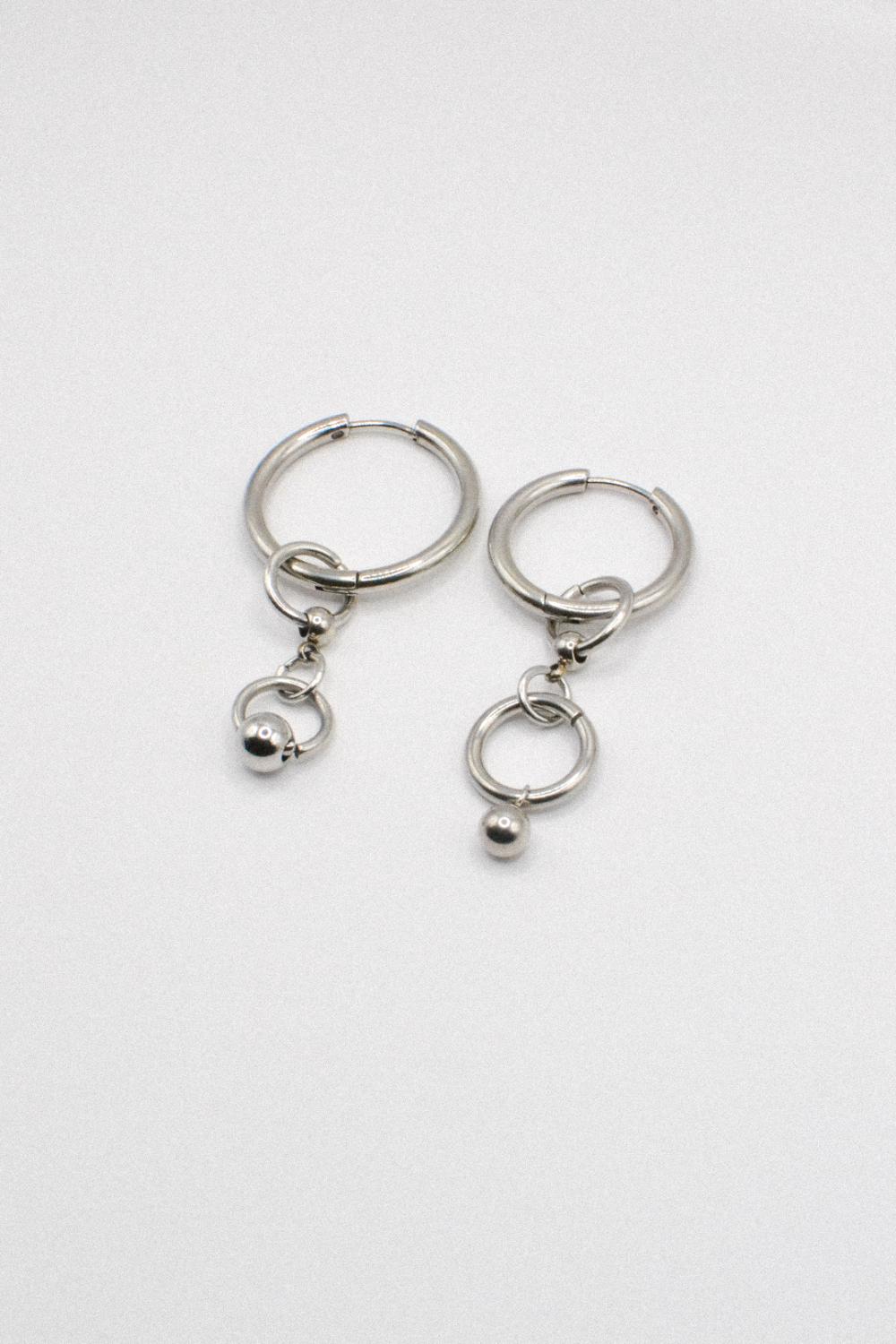 Photo du bijoux :  Boucles d’oreilles “Nova” – AnneauX & Perles en Acier #2