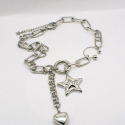 Photo du bijoux :  Collier "Cosmic Drama" - argenté 