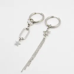 Miniature du produit Boucles d'oreilles "Night Shift" - asymétriques argentées  #2