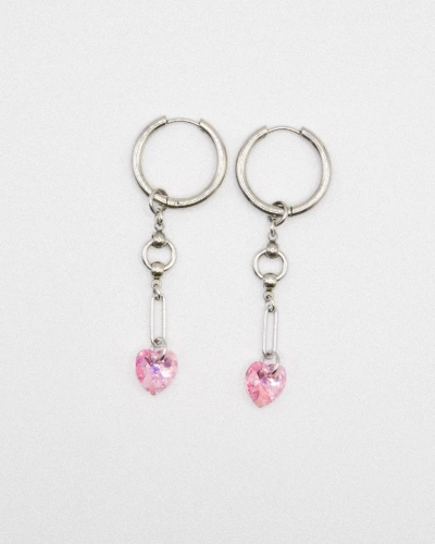 Miniature du produit Boucles d'oreilles "Flirt & Forget" - coeurs crystal roses  #1