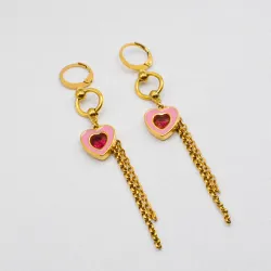 Miniature du produit Boucles d'oreilles "Cupid’s Off Duty" - acier inoxydable doré #4