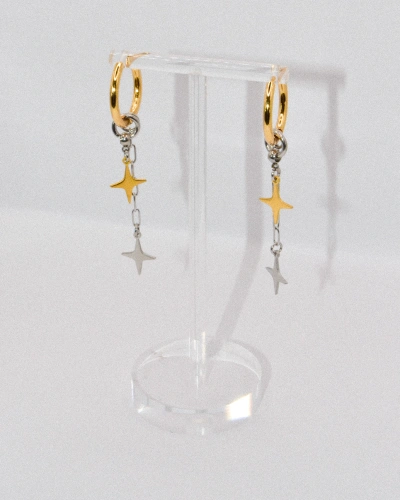 Miniature du produit Boucles d'oreilles "Afterglow" - acier inoxydable doré et argenté #2