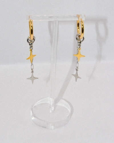 Miniature du produit Boucles d'oreilles "Afterglow" - acier inoxydable doré et argenté #3