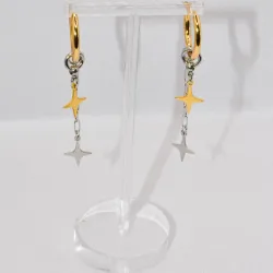 Miniature du produit Boucles d'oreilles "Afterglow" - acier inoxydable doré et argenté #3