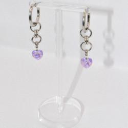 Miniature du produit Boucles d'oreilles "Toxic Crush" - acier inoxydable argenté et coeur Purecrystal #6