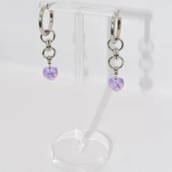 Miniature du produit Boucles d'oreilles "Toxic Crush" - acier inoxydable argenté et coeur Purecrystal #6