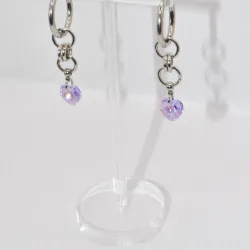 Miniature du produit Boucles d'oreilles "Toxic Crush" - acier inoxydable argenté et coeur Purecrystal #7