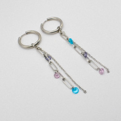 Photo du bijoux : Boucles d'oreilles "Electric Tears" - acier inoxydable