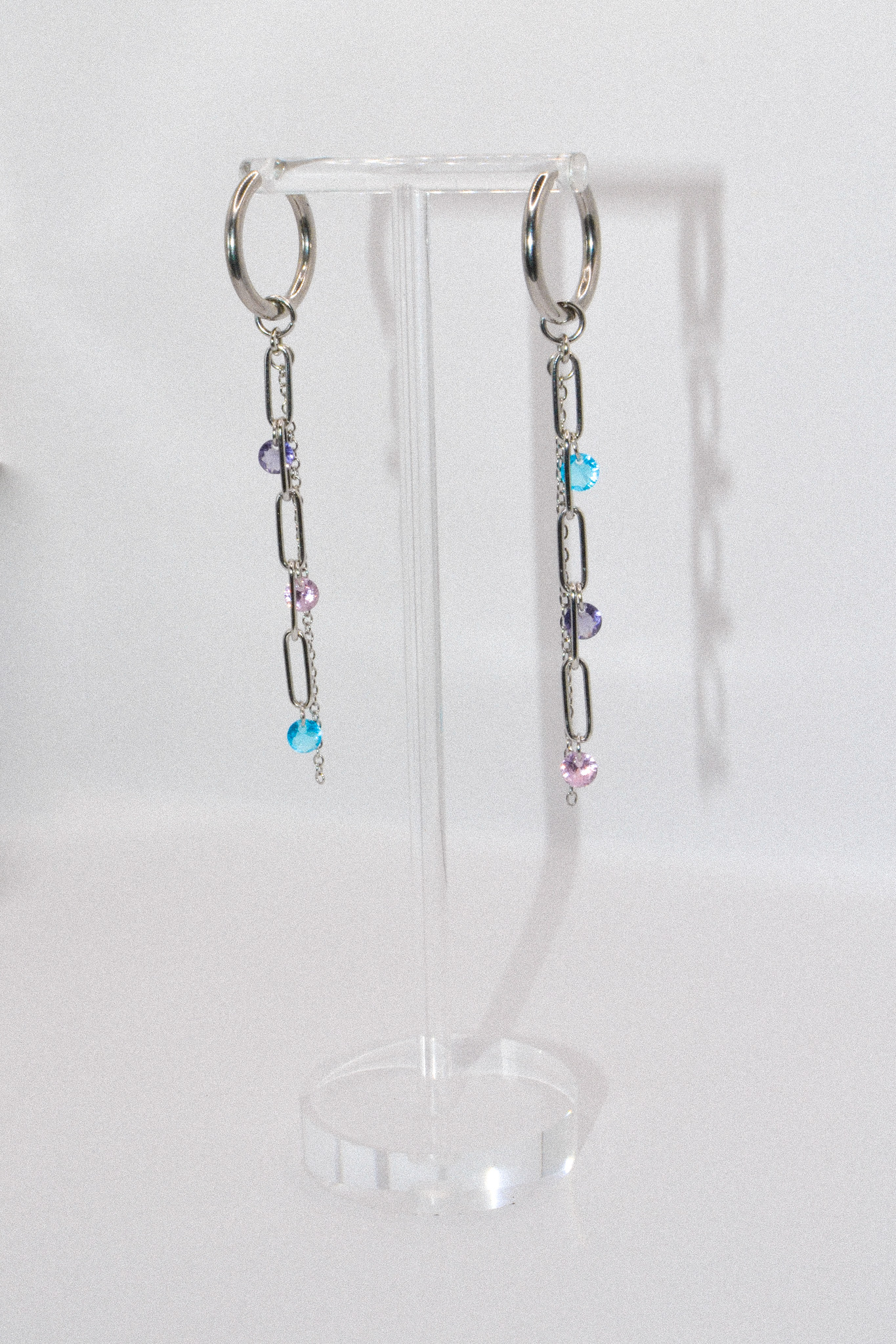Photo du bijoux :  Boucles d'oreilles "Electric Tears" - acier inoxydable  #2