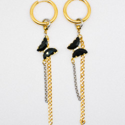 Photo du bijoux : Boucles d'oreilles "Black Venom" - acier inoxydable