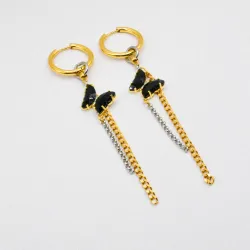 Miniature du produit Boucles d'oreilles "Black Venom" - acier inoxydable #3