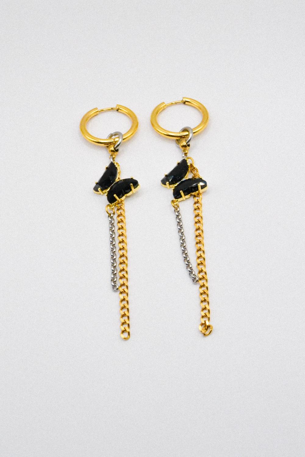 Photo du bijoux :  Boucles d'oreilles "Black Venom" - acier inoxydable #4