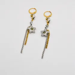 Miniature du produit Boucles d'oreilles "Out of Orbit" - acier inoxydable doré et argenté #3