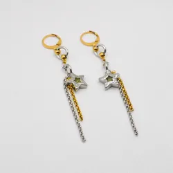 Miniature du produit Boucles d'oreilles "Out of Orbit" - acier inoxydable doré et argenté #1