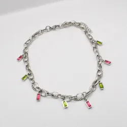 Miniature du produit Collier "Acid Dream" - acier inoxydable argenté #1