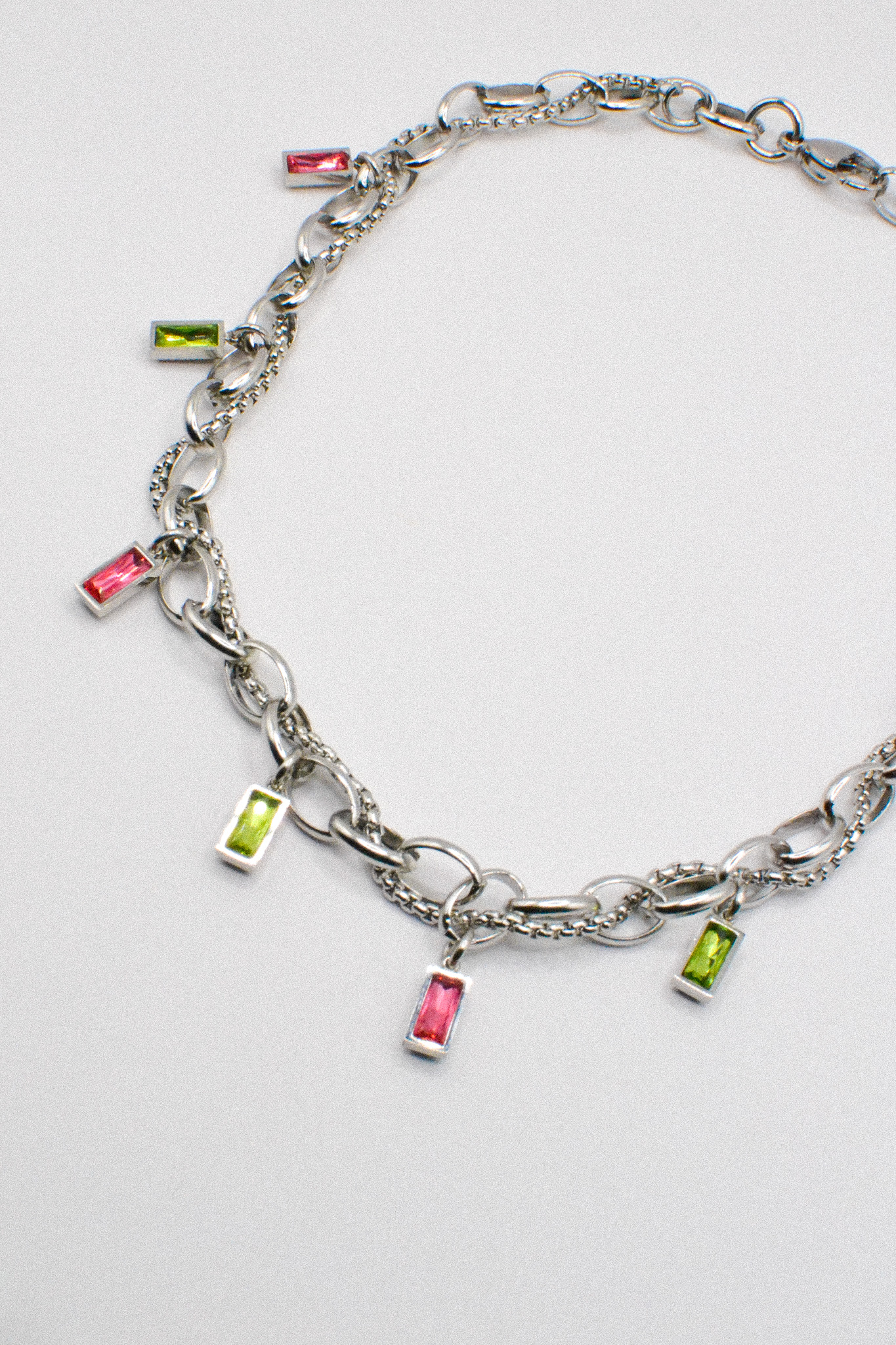 Photo du bijoux :  Collier "Acid Dream" - acier inoxydable argenté #3