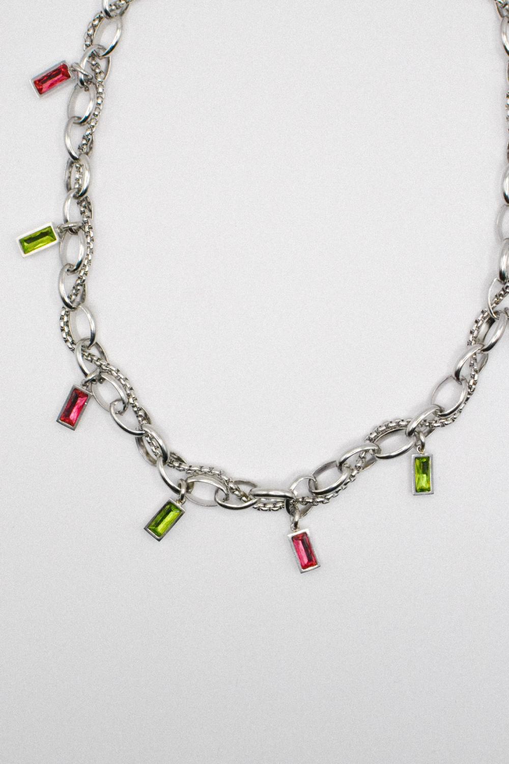 Photo du bijoux :  Collier "Acid Dream" - acier inoxydable argenté #6