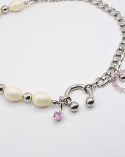 Miniature du produit Collier "Angel Chain" - Acier inoxydable - Pièce unique - Perles upcyclées #3