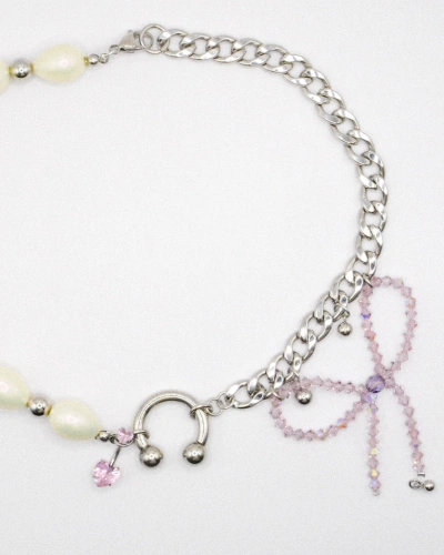 Miniature du produit Collier "Angel Chain" - Acier inoxydable - Pièce unique - Perles upcyclées #5