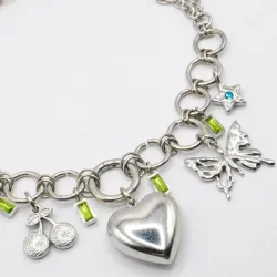 Miniature du produit Collier "Back to spring" - Chaîne argentée et pendentifs #5